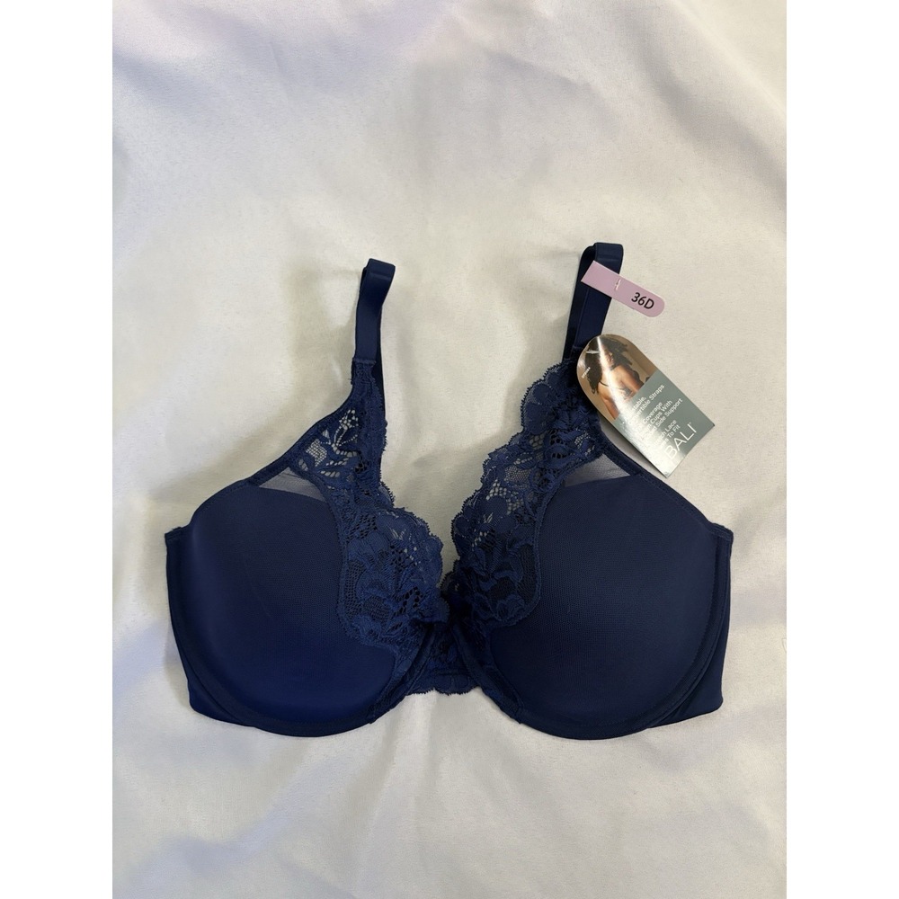 NEW Bali Bra One Smooth U Comfort Stretch Lace Underwire Bra DF0084 Women's 36D